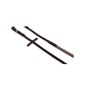 Equestro Clovis Reins in Leather and Smooth Rubber