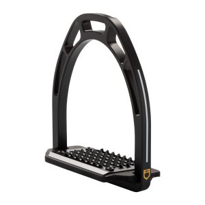 Equestro Aluminum Stirrup Inclined Tread - Black