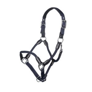 Carlotta Premium Leather Integrated Halter - Black