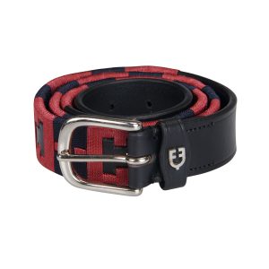 Equestro Leather Belt with Geometric Pattern