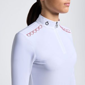 Cavalleria Toscana Girl's L/S Jersey w/Heart Logo Print