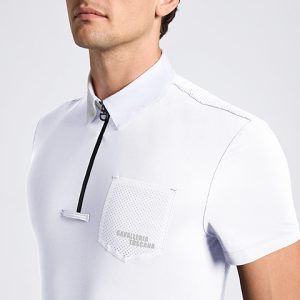 Cavalleria Toscana Competition Shirt with Perforated Pocket - S