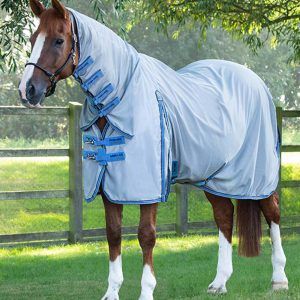 Combo Mesh Air Fly Rug with Surcingles Blue