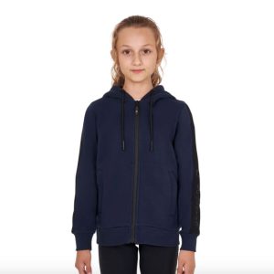 Equestro Girls Full Zip Hoodie with Inside Fleece