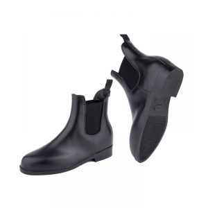 Rubber Riding Ankle Boots