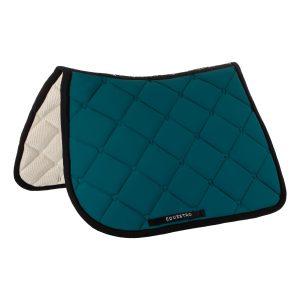 Equestro Tech Jumping Saddle Pad with Multi Embroidered Logo + Fly Veil