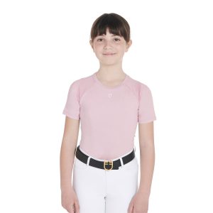 Equestro Girls Training T-shirt in Technical Fabric - 14Y