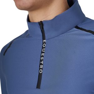 Equestro Men's Slim Fit L/S Training Polo Shirt