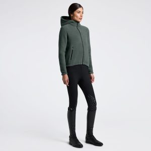 Cavalleria Toscana Women's Technical Fleece Zip Hoodie