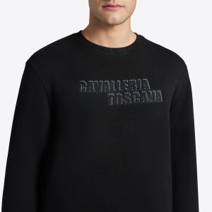 Cavalleria Toscana Men's Cotton Crew Neck Sweater