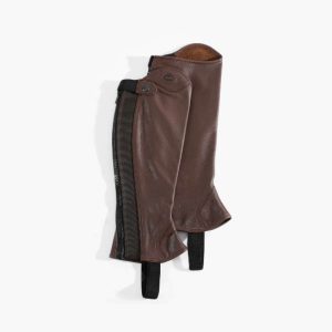 PE Brown Leather Half Chaps  (M - L)
