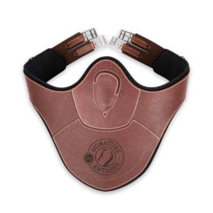 Antares Signature Stud Girth with Synthetic Cream Fur