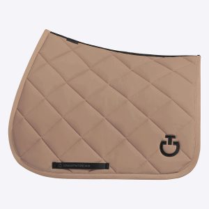 Cavalleria Toscana Diamond Quilted Jersey Saddle Pad with Earnet Set